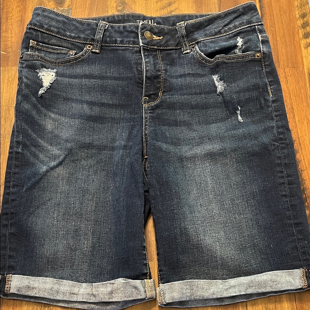 Time and Tru Women's Dark Blue Jean Shorts